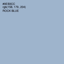 #9EB3CC - Rock Blue Color Image